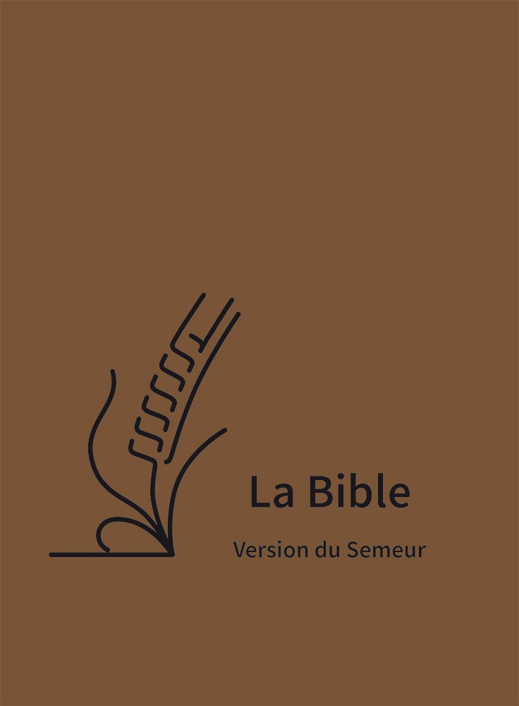 Bible Semeur (2015), textile souple marron, tranche blanche