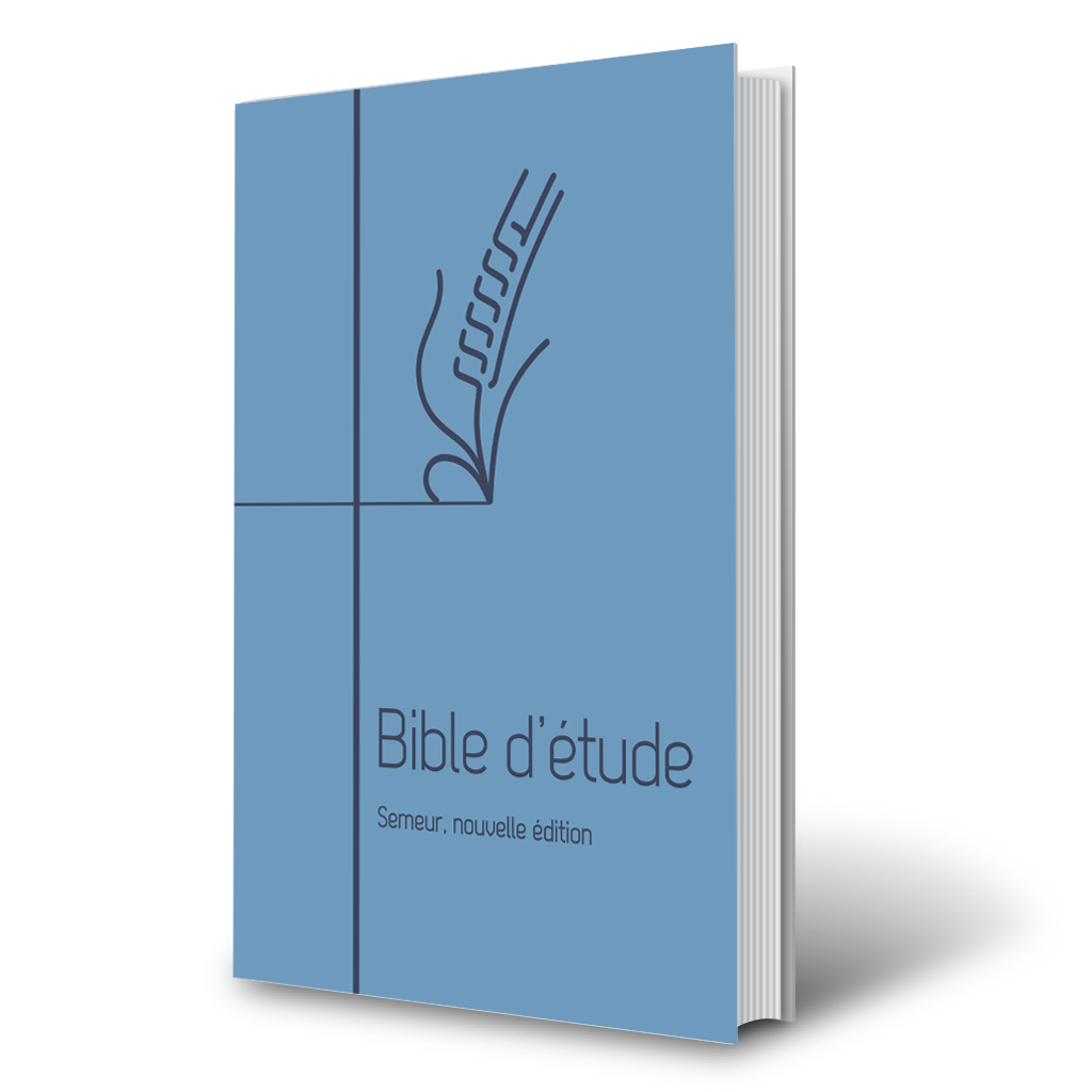 Bible d’étude souple bleue- tranche blanche 3D