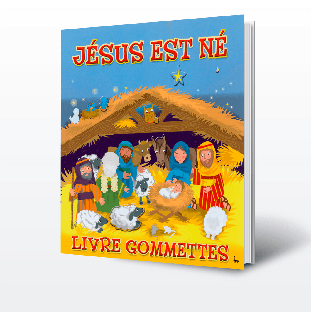 Jésus est né livre gommettes