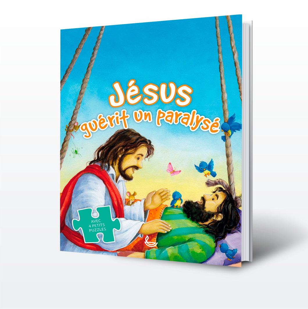 Jésus guérit un paralysé – 4 petits puzzles-compressed